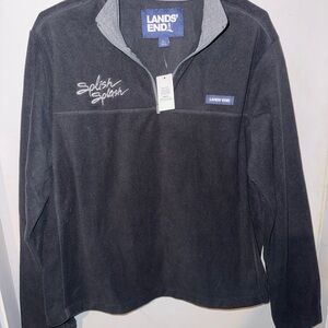 Lands' End Charcoal Fleece Jacket